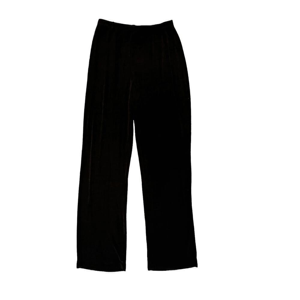 Chico’s Travelers Pants 1 US 8 Medium Black Slinky Knit Pull On Elastic Waist